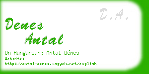 denes antal business card