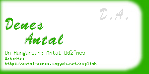 denes antal business card